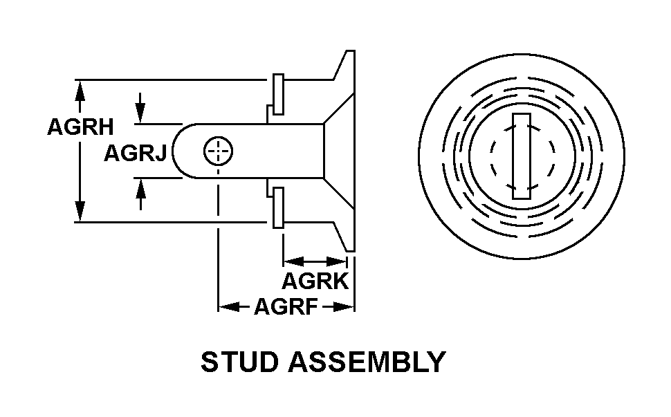 STUD ASSEMBLY style nsn 5325-01-625-3880