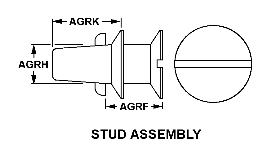 STUD ASSEMBLY style nsn 5325-00-584-0024