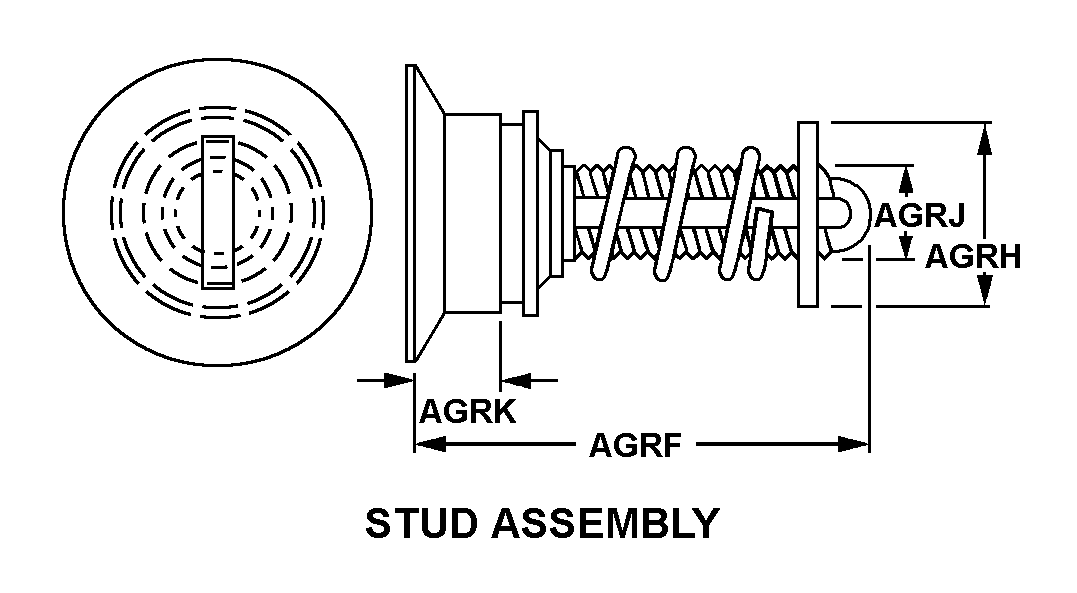 STUD ASSEMBLY style nsn 5325-00-327-5910