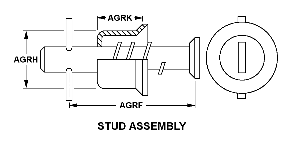 STUD ASSEMBLY style nsn 5325-00-953-0715