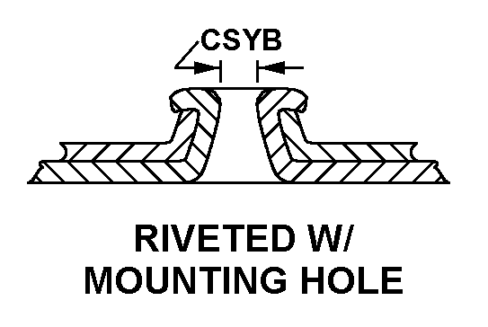 RIVETED W/MOUNTING HOLE style nsn 5325-00-241-7197