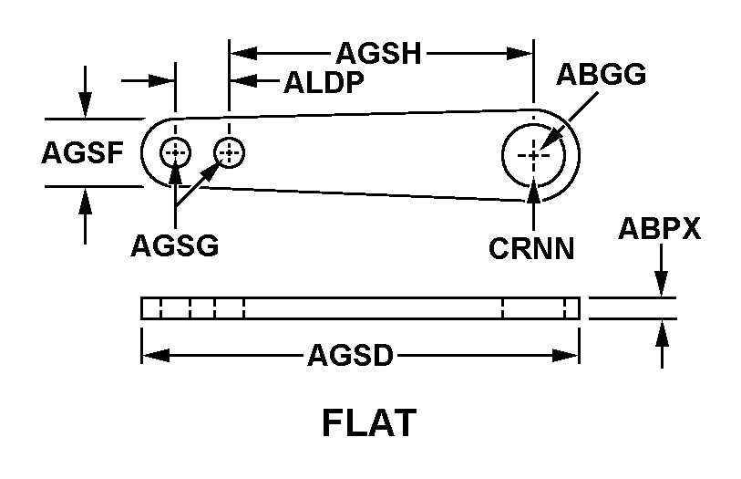 FLAT style nsn 5325-00-155-5271