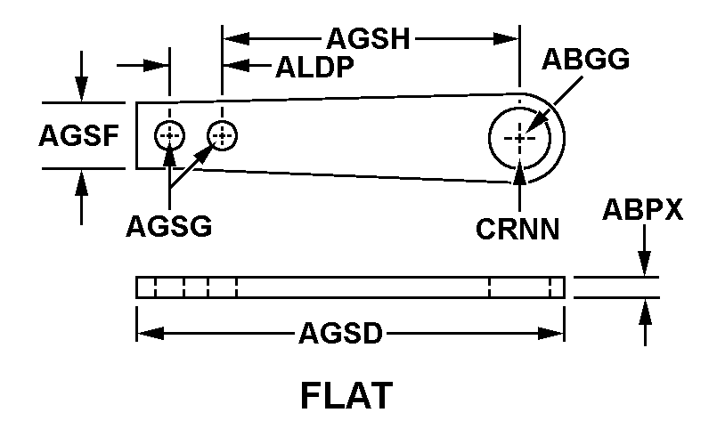 FLAT style nsn 5325-00-155-5271