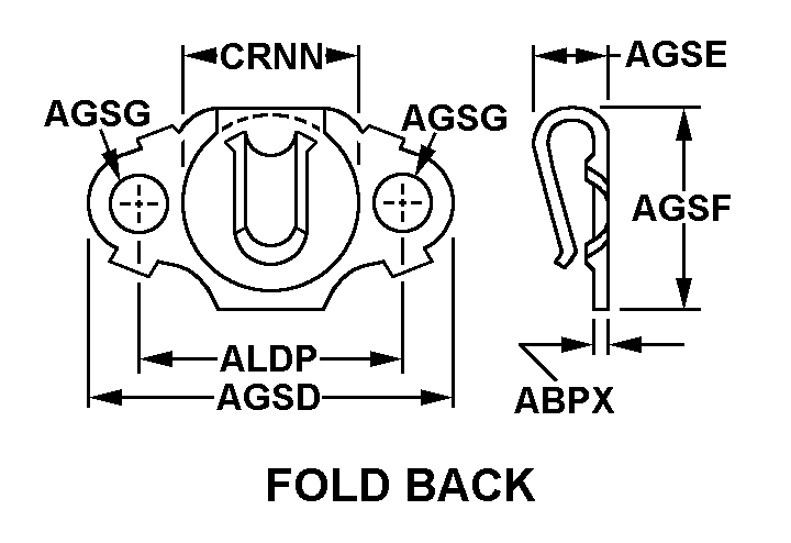 FOLD BACK style nsn 5325-00-677-4856