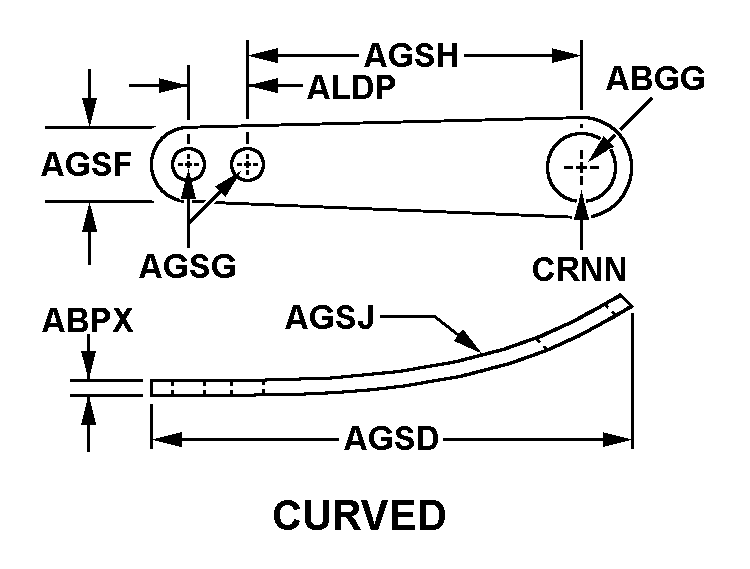 CURVED style nsn 5325-00-075-5132