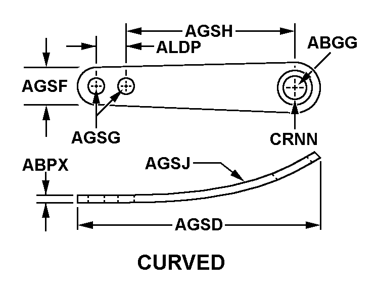 CURVED style nsn 5325-00-935-5909