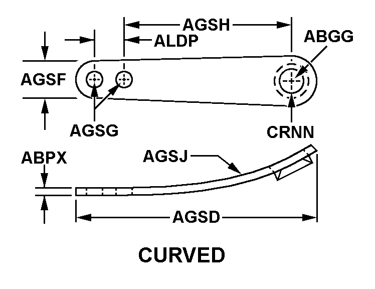 CURVED style nsn 5325-00-075-5132