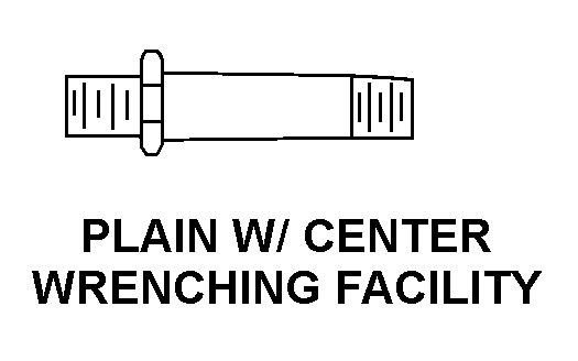 PLAIN W/ CENTER WRENCHING FACILITY style nsn 4730-01-601-1033