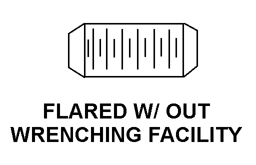 FLARED W/ OUT WRENCHING FACILITY style nsn 4730-01-581-9495