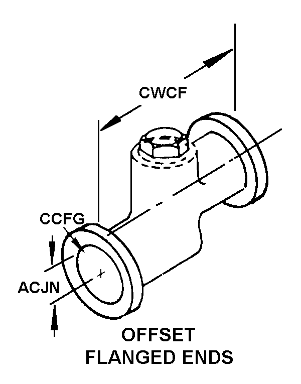 OFFSET FLANGED ENDS style nsn 4820-01-110-6432