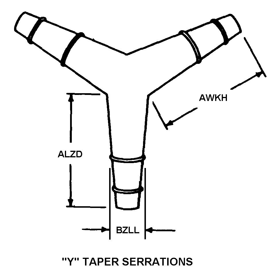 Y TAPER SERRATIONS style nsn 6640-00-489-5582