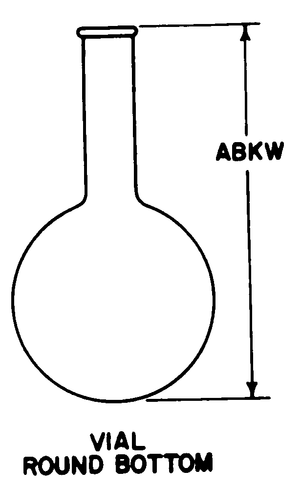 VIAL ROUND BOTTOM style nsn 6640-00-290-6867