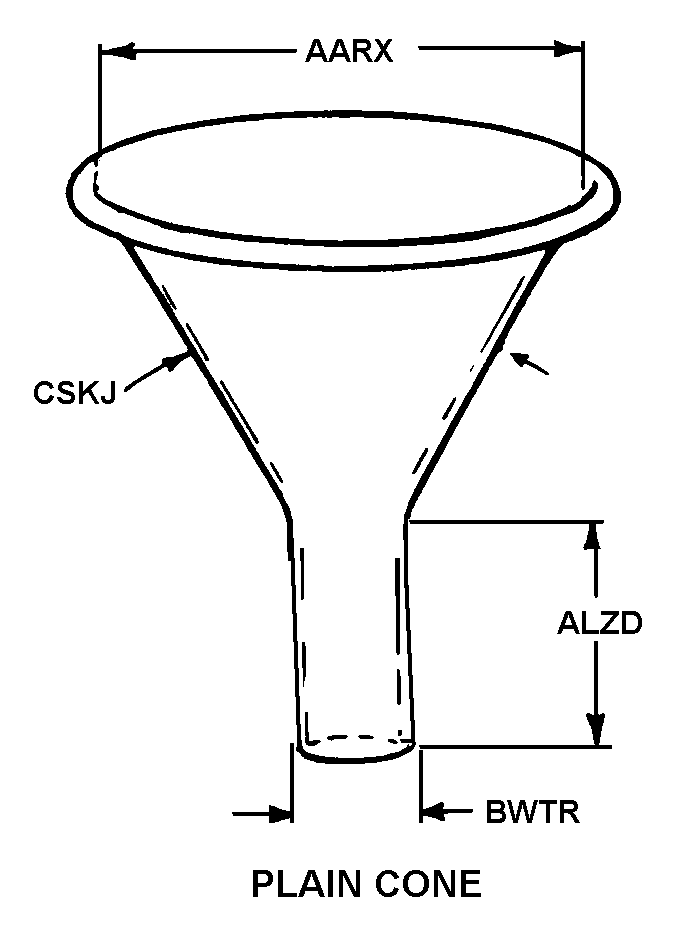 PLAIN CONE style nsn 6640-01-153-6923