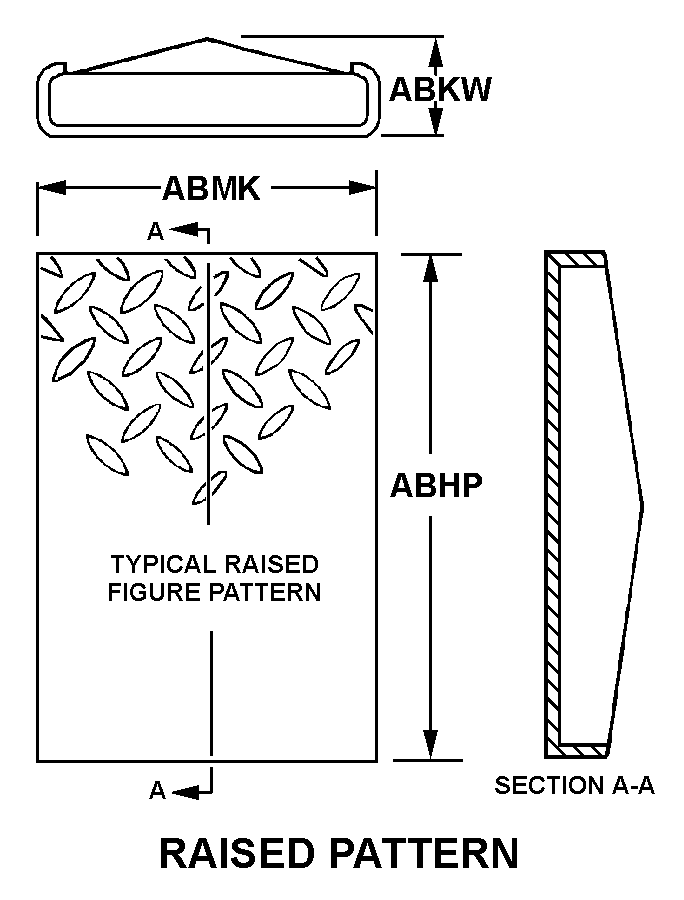 RAISED PATTERN style nsn 2510-01-268-7495