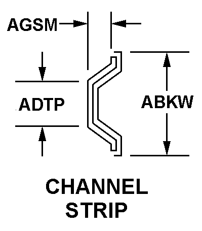 CHANNEL STRIP style nsn 5410-00-377-0160