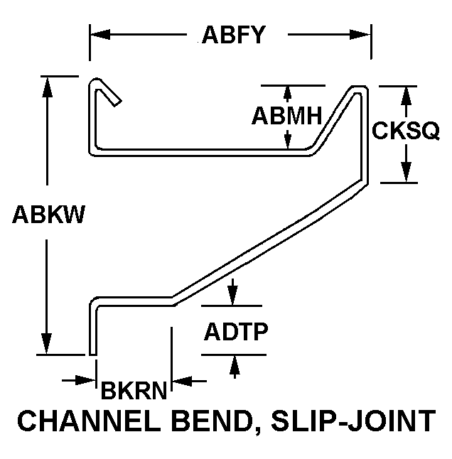 CHANNEL BEND, SLIP-JOINT style nsn 2590-01-163-1238