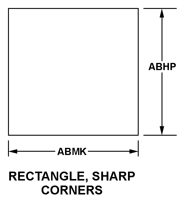 RECTANGLE, SHARP CORNERS style nsn 5998-01-433-6777