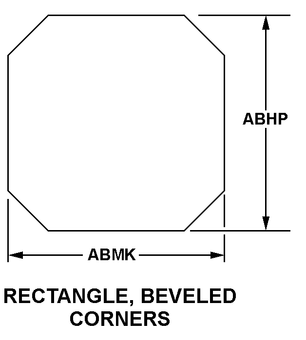 RECTANGLUR, BEVELED CORNERS style nsn 5999-01-339-5963