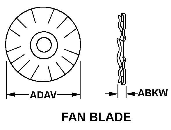 FAN BLADE style nsn 5999-01-435-7168