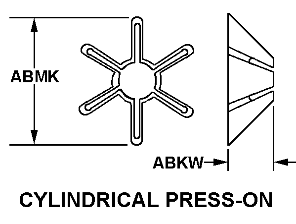 CYLINDRICAL PRESS-ON style nsn 5999-01-338-9246