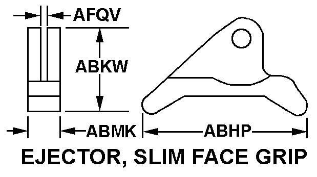 EJECTOR, SLIM FACE GRIP style nsn 5998-01-337-1026