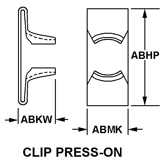 CLIP PRESS-ON style nsn 5999-01-392-4048
