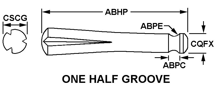 ONE HALF GROOVE style nsn 5315-01-095-0060