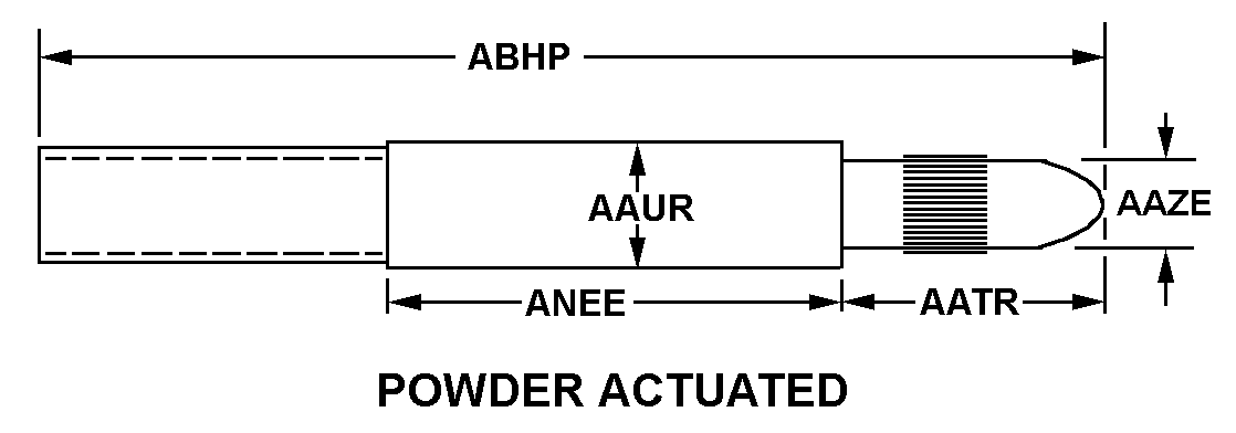 POWDER ACTUATED style nsn 5315-00-663-0018