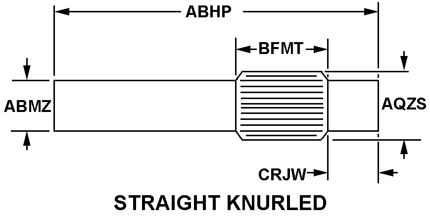 STRAIGHT KNURLED style nsn 5315-01-428-9535