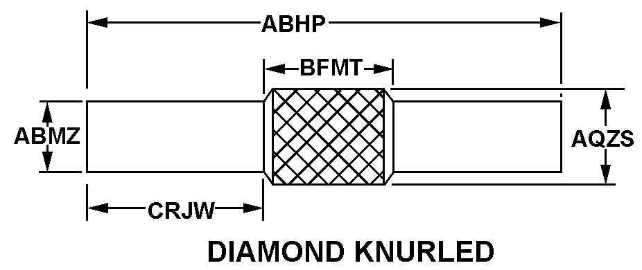 DIAMOND KNURLED style nsn 5315-01-496-3068