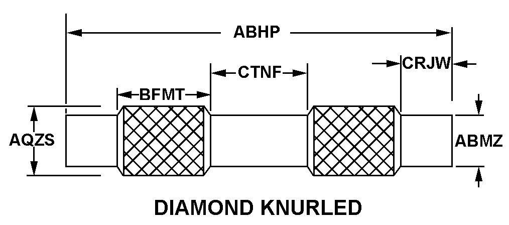 DIAMOND KNURLED style nsn 5315-01-496-3068