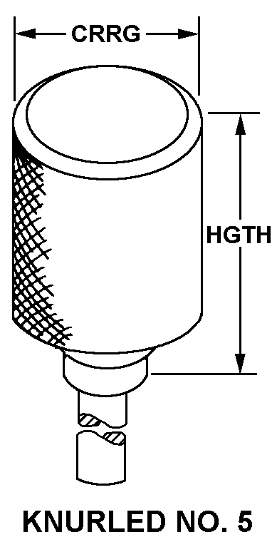 KNURLED NO. 5 style nsn 5315-01-395-2126