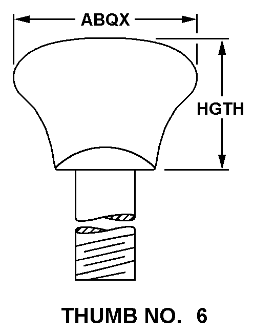 THUMB NO. 6 style nsn 5315-00-780-5256