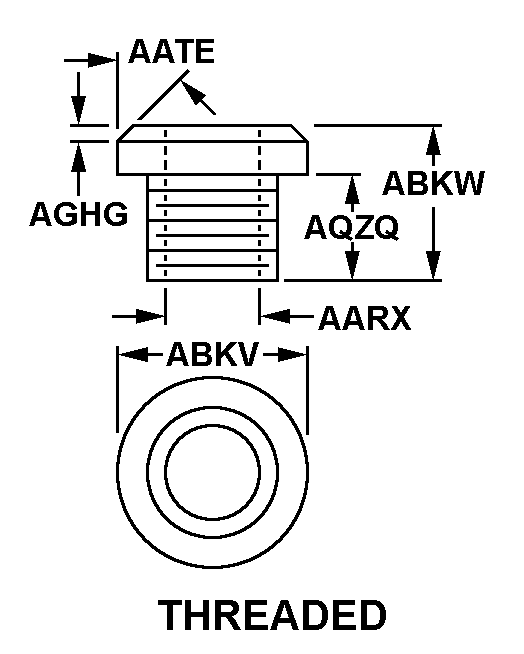 THREADED style nsn 5970-00-980-4338