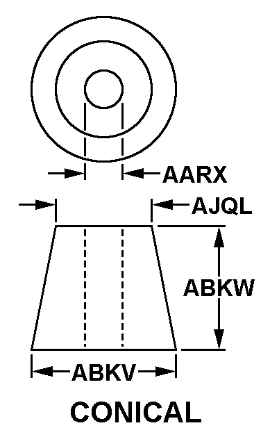 CONICAL style nsn 5970-00-126-4845