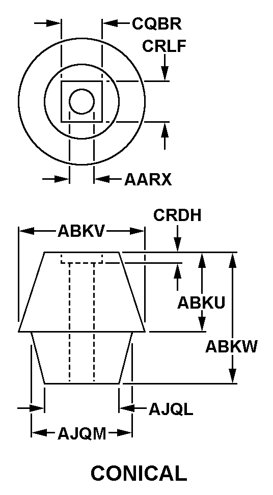 CONICAL style nsn 5970-00-126-4845