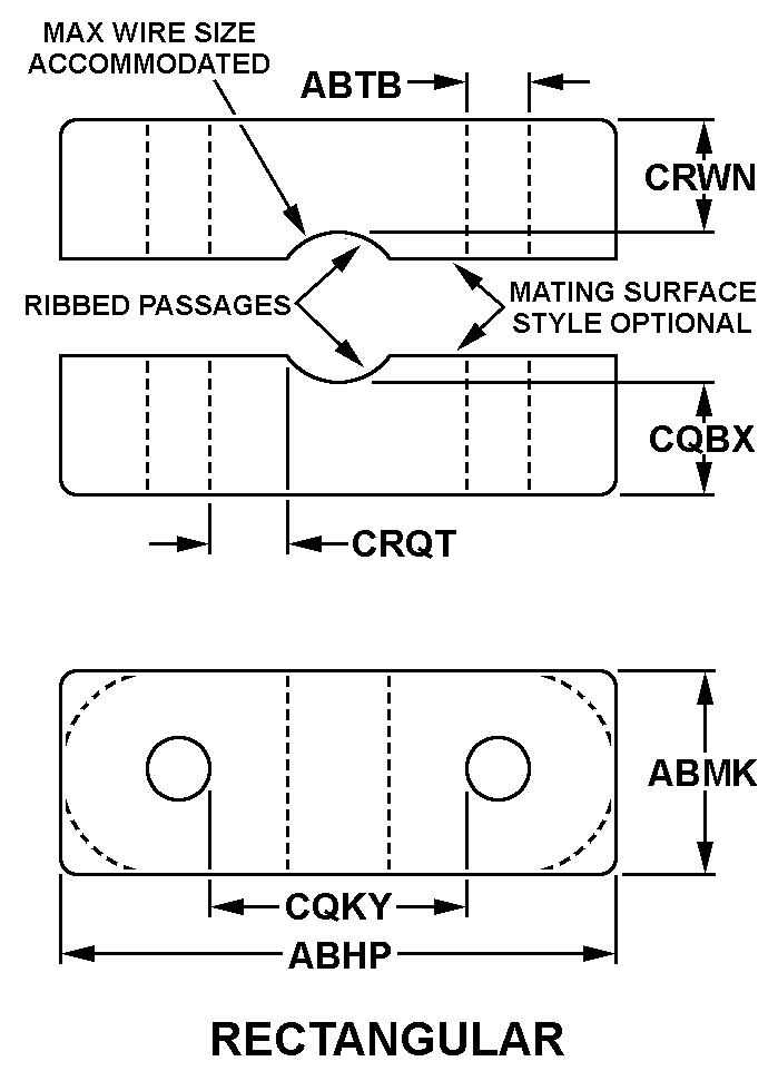 RECTANGULAR style nsn 5970-00-295-7617