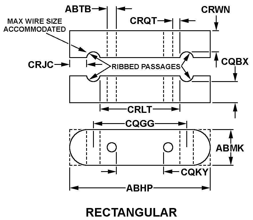 RECTANGULAR style nsn 5970-00-295-7617