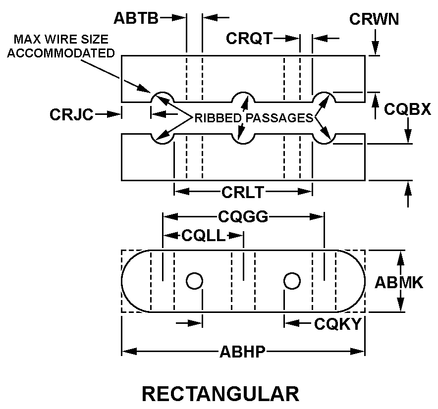 RECTANGULAR style nsn 5970-00-295-7617