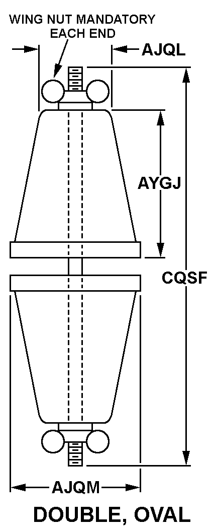 DOUBLE, OVAL style nsn 5970-00-284-8757