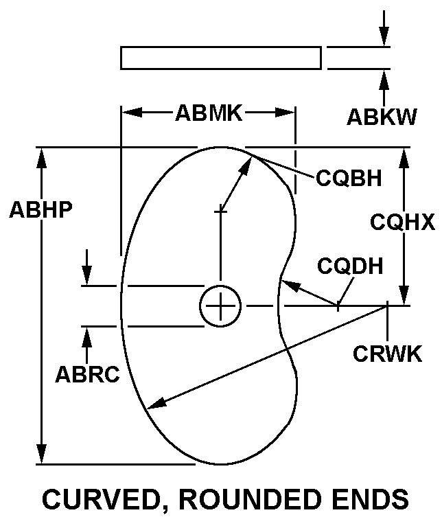 CURVED, ROUNDED ENDS style nsn 5970-00-669-9845