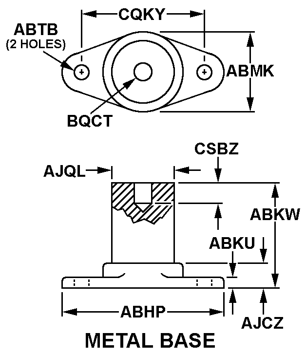 METAL BASE style nsn 5970-00-914-5249