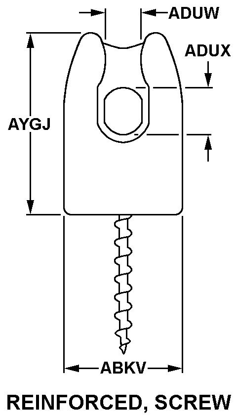 REINFORCED, SCREW style nsn 5970-00-356-3688