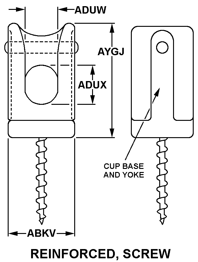 REINFORCED, SCREW style nsn 5970-00-356-3688