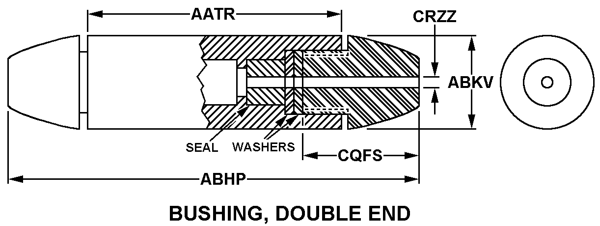 BUSHING, DOUBLE END style nsn 5970-00-303-6003