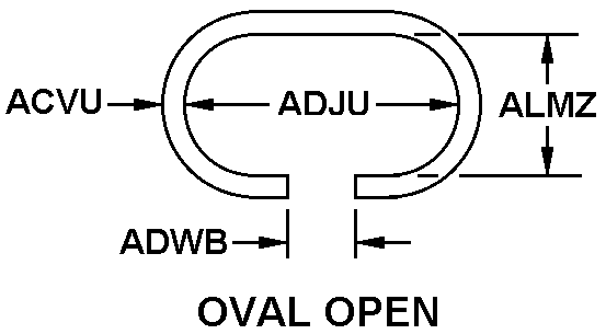 OVAL OPEN style nsn 5340-01-083-0932