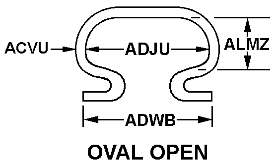 OVAL OPEN style nsn 5340-01-083-0932