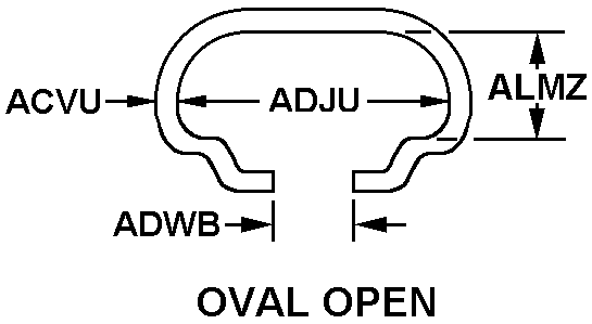 OVAL OPEN style nsn 5340-01-083-0932