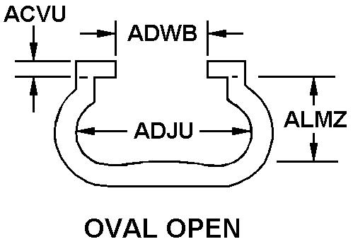 OVAL OPEN style nsn 5340-01-083-0932