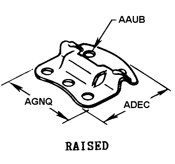 RAISED style nsn 5340-01-132-8849